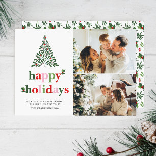 Holly Merry & Bright Holiday Card