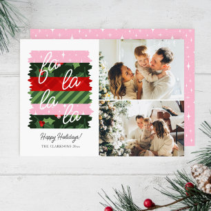 Holly Merry Bright Retro Washi Tape Holiday Card