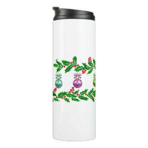Holly Ornaments Thermal Tumbler