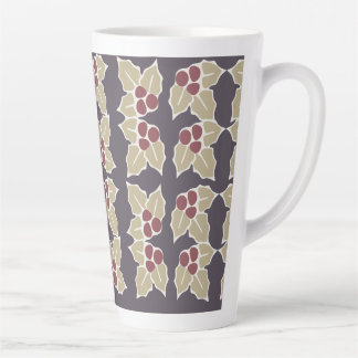 Holly Pattern Latte Mug