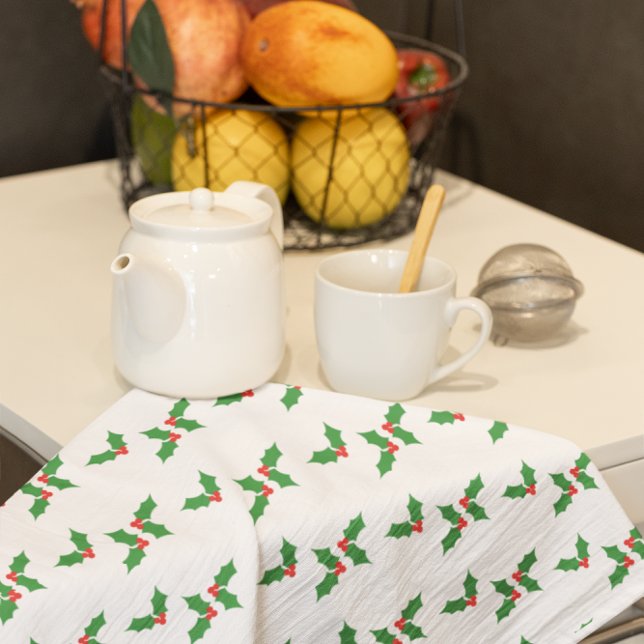 Holly Pattern Tea Towel (Creator Uploaded)