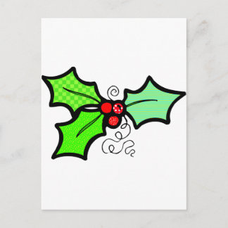 Holly Postcard
