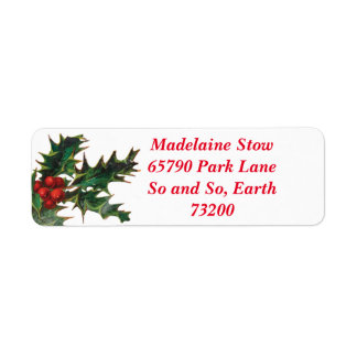 Holly Return Address Label