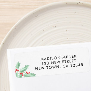 Holly Return Address Label