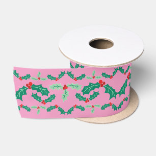 Holly Ribbon Satin Ribbon