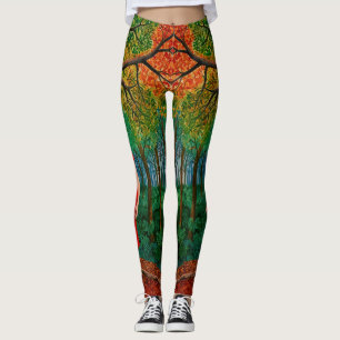 “Holly’s Portrait” - A bright dress for Nature Leggings