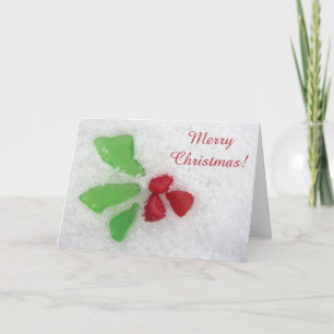 "Holly" Sea Glass on Snow - Inclusive Holiday Card
