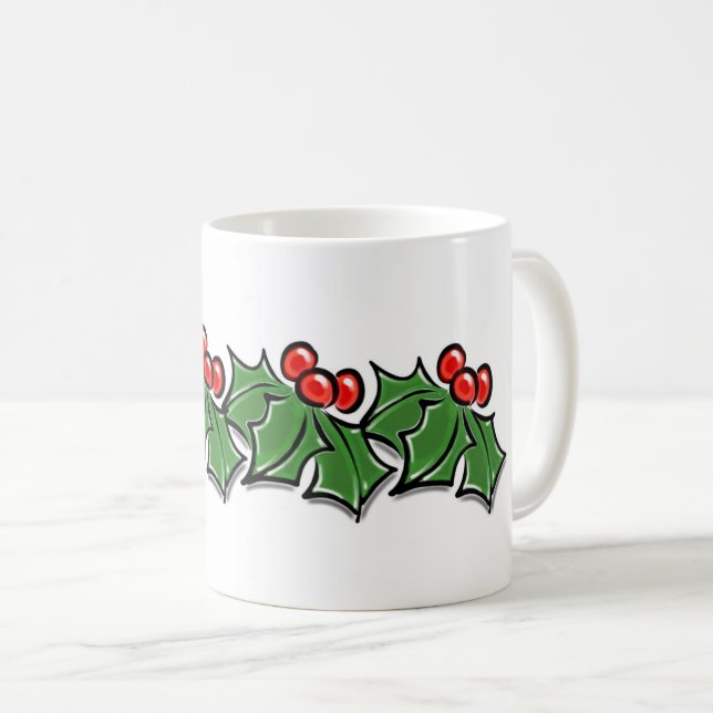 Holly Sprigs Coffee Mug (Front Right)