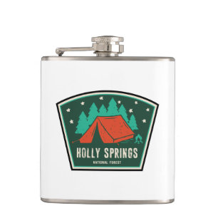 Holly Springs National Forest Mississippi Camping Hip Flask