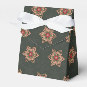 Holly Star Green Favour Box