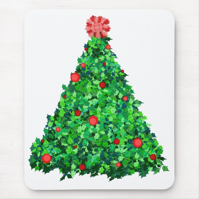 Holly Tree Mouse Pad (Front)