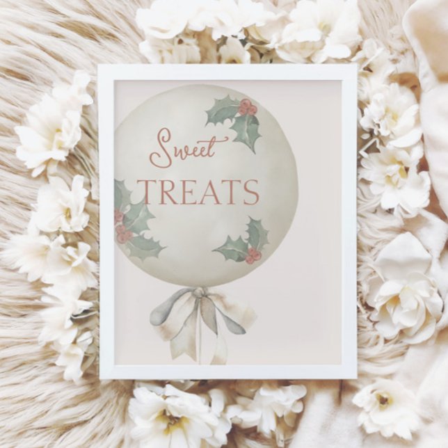 Holly Vintage Balloon Birthday Sweet Treats  Poster (Creator Uploaded)