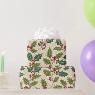 Holly Whimsy Wrapping Paper