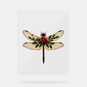 Holly Winged Dragonfly Acrylic Sign
