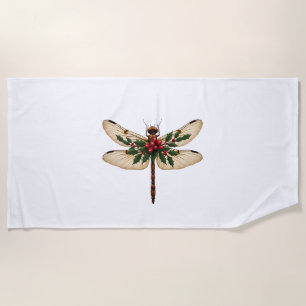 Holly Winged Dragonfly Beach Towel