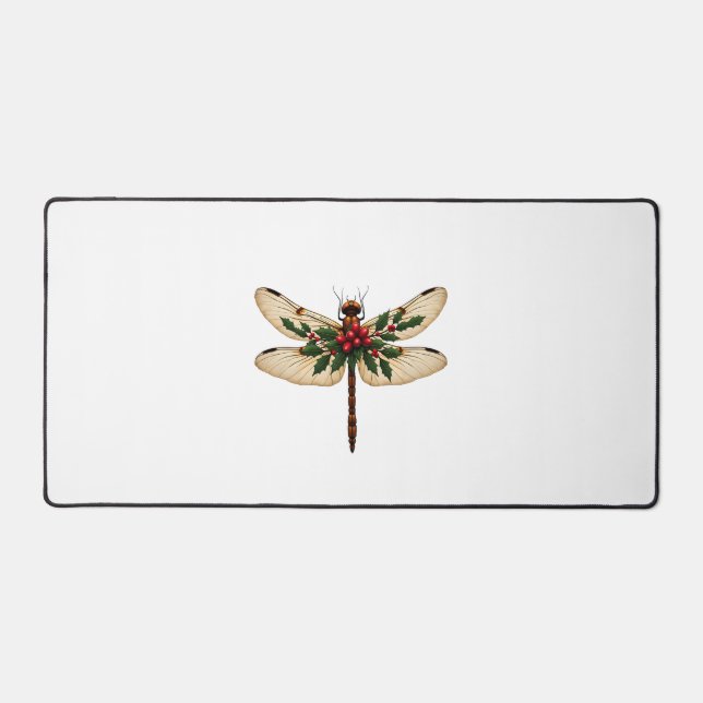 Holly Winged Dragonfly Desk Mat (Front)