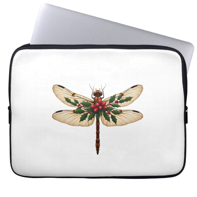 Holly Winged Dragonfly Laptop Sleeve (Front)
