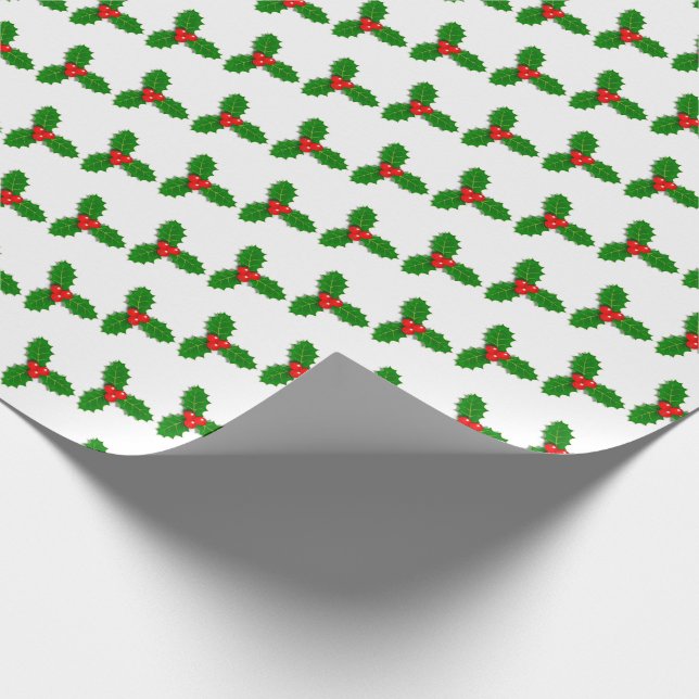 Holly Wrapping Paper (Corner)
