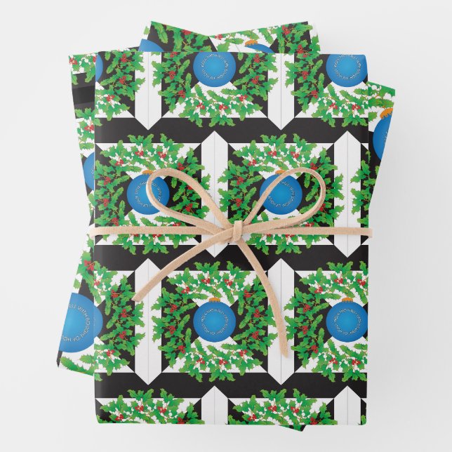 Holly Wrapping Paper (In situ)