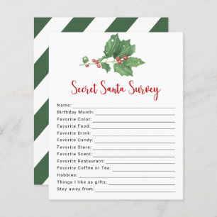 Holly Wreath Secret Santa Survey