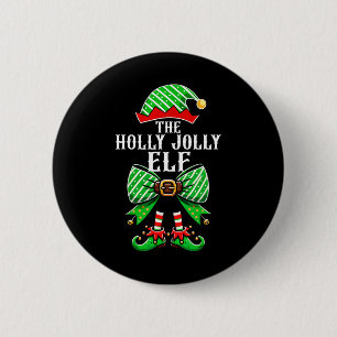 Holly Xmas Jolly Elf Coquette Bow Christmas Family 6 Cm Round Badge
