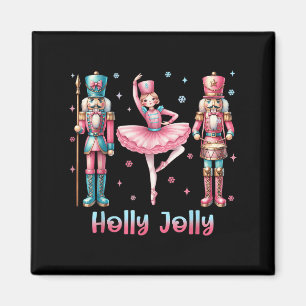 Holly Xmas Jolly Nutcracker Squad Christmas Women  Magnet