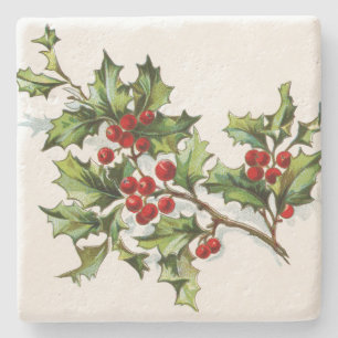 HollyBerries20150802 Stone Coaster