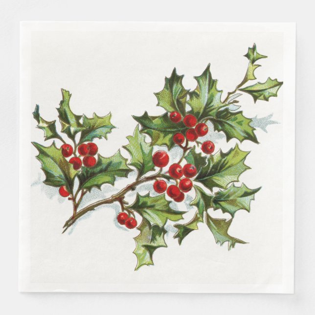HollyBerries 001 Napkin (Front)