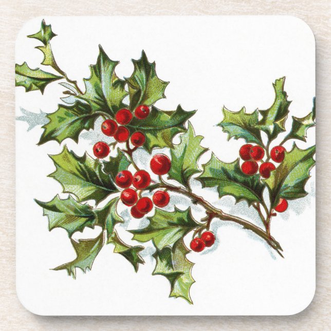 HollyBerries 002 Coaster (Front)