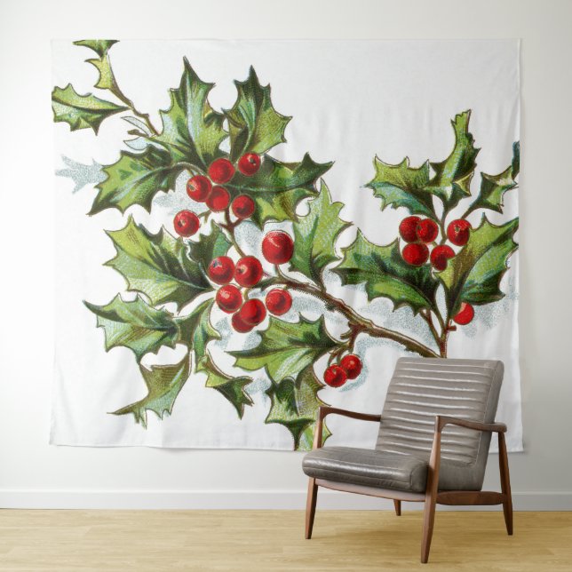 HollyBerries 002 Tapestry (In Situ (Horizontal))