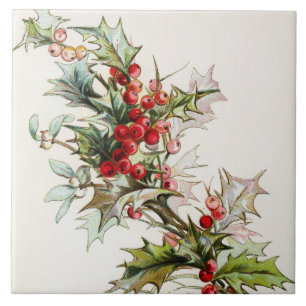 HollyBerries 004 Ceramic Tile