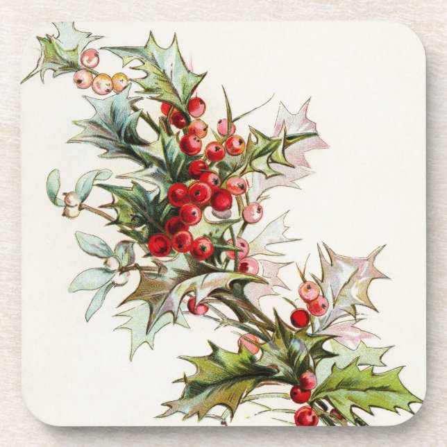 HollyBerries 004 Coaster (Front)