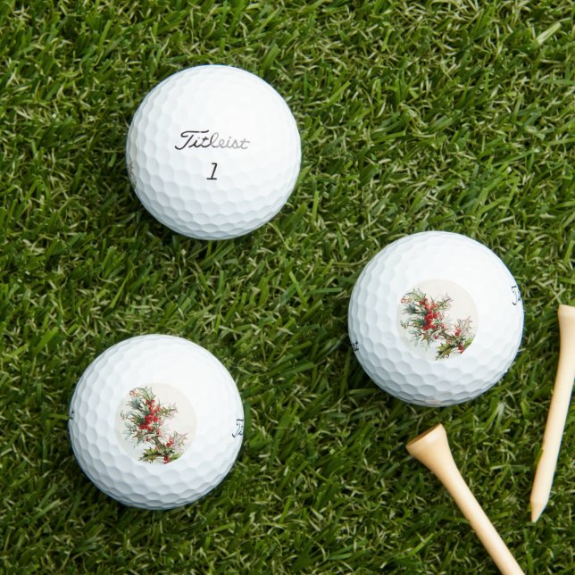 HollyBerries 004 Golf Balls (Insitu Grass)