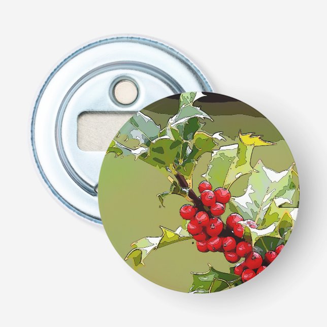 HollyBerries 005 Bottle Opener (Front)
