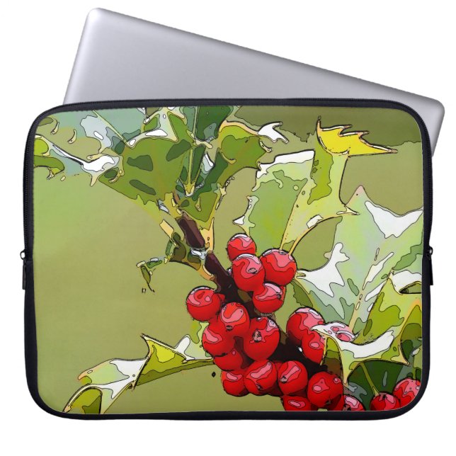 HollyBerries 005 Laptop Sleeve (Front)