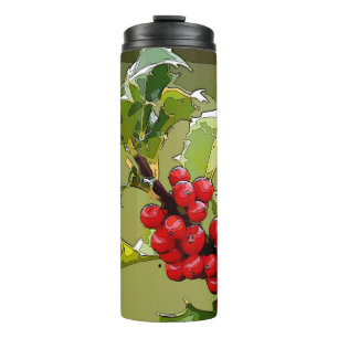 HollyBerries 005 Thermal Tumbler