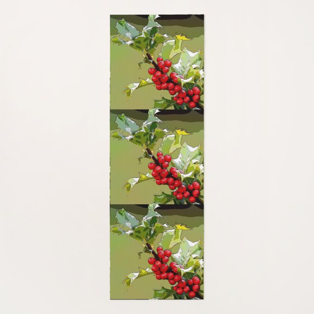 HollyBerries 005 Yoga Mat (Back)