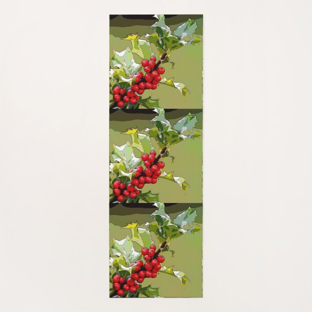 HollyBerries 006 Yoga Mat (Back)