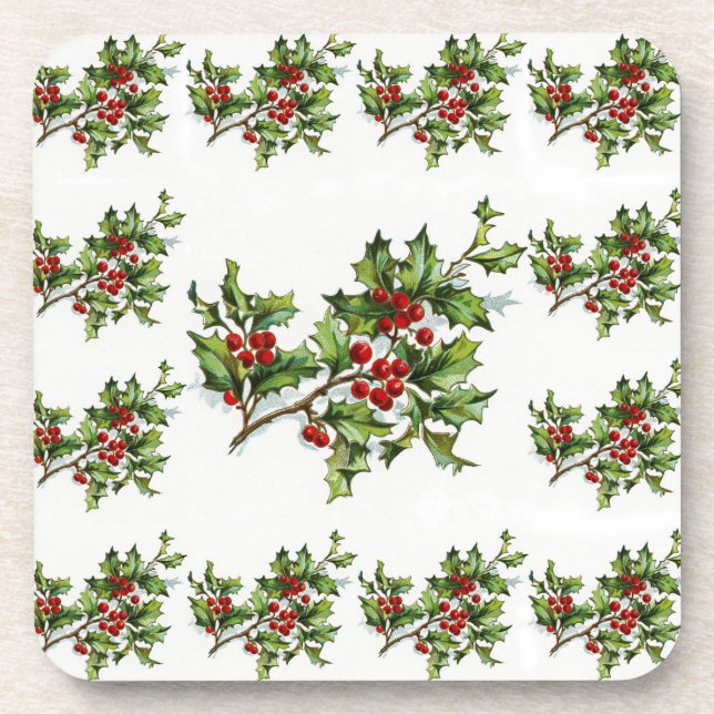 HollyBerries 014 Coaster (Front)