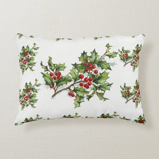 HollyBerries 014 Decorative Cushion (Front)