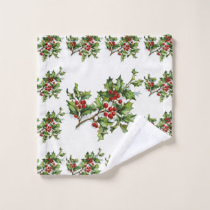 HollyBerries 014 Wash Cloth