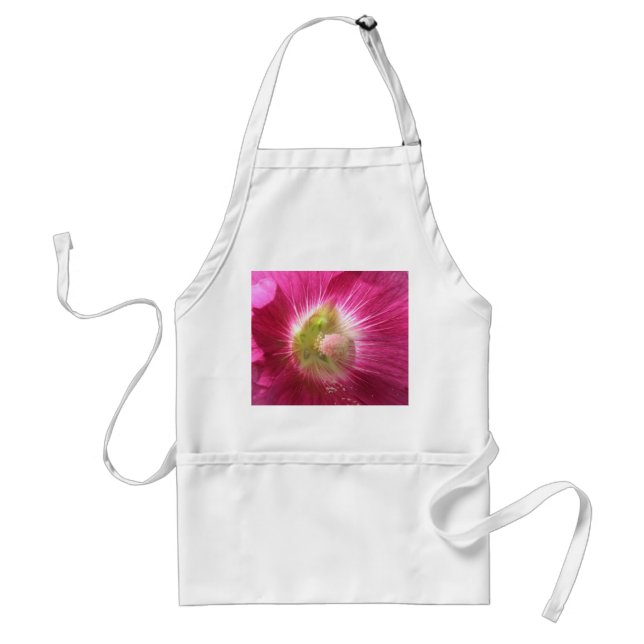 Hollyhock Deep Pink Apron (Front)