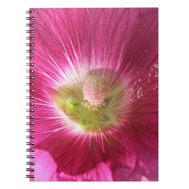 Hollyhock Deep Pink Notebook (Front)