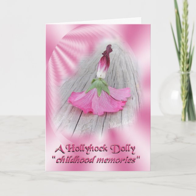 "Hollyhock Dolls" Card (Front)