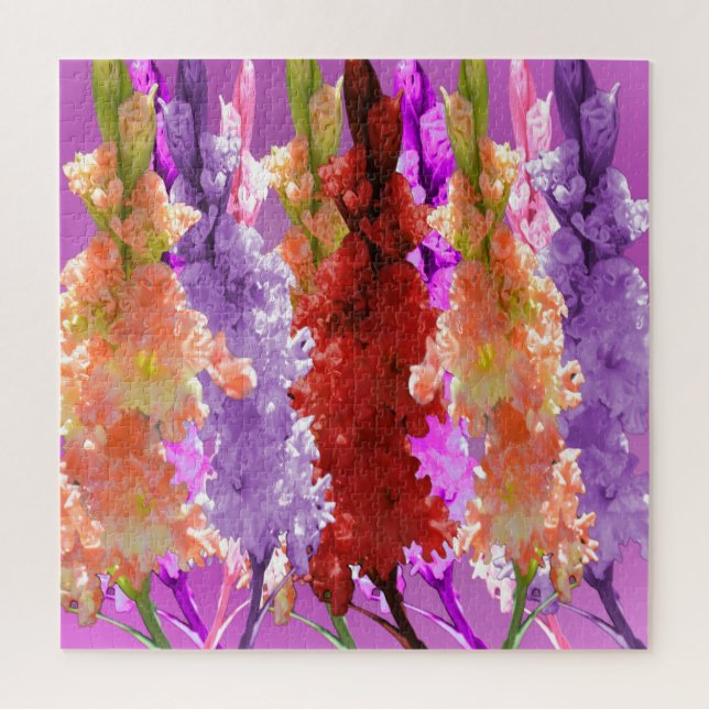 Hollyhock Elegance, Jigsaw Puzzle (Vertical)