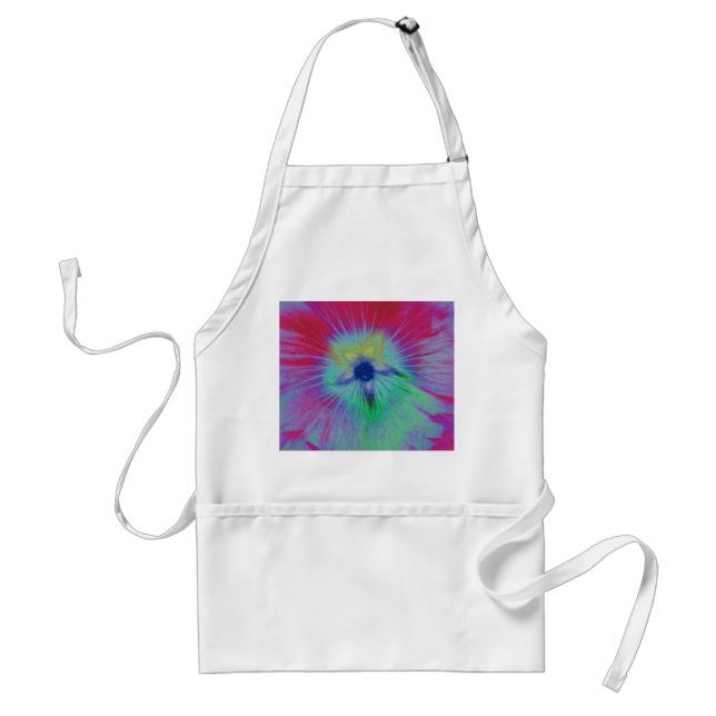 Hollyhock Flower Beight lights Apron (Front)