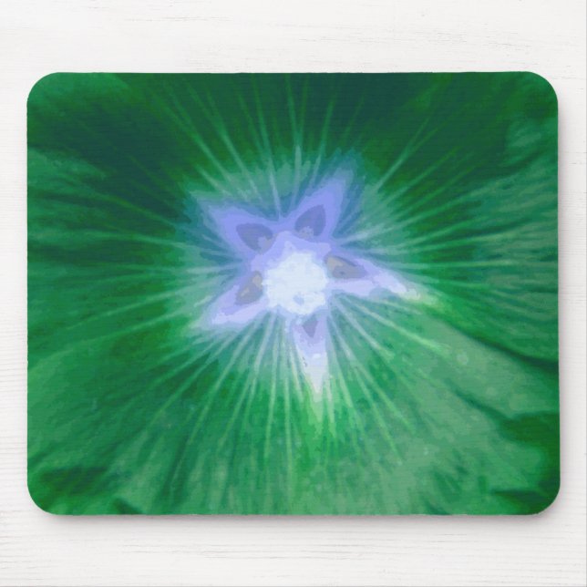 Hollyhock Flower Gorgeous Green Mousepad (Front)