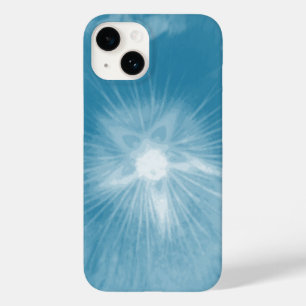 Hollyhock Flower Icy Blue Case-Mate iPhone 14 Case
