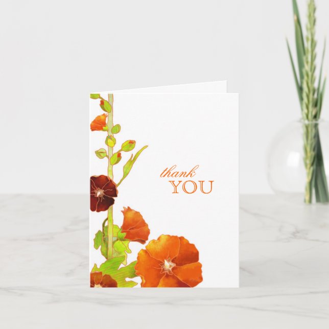 Hollyhock Garden Wedding Thank You (Front)