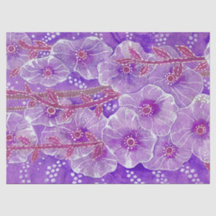 Hollyhock Mallow Malva Purpe Violet Flower Floral Tissue Paper